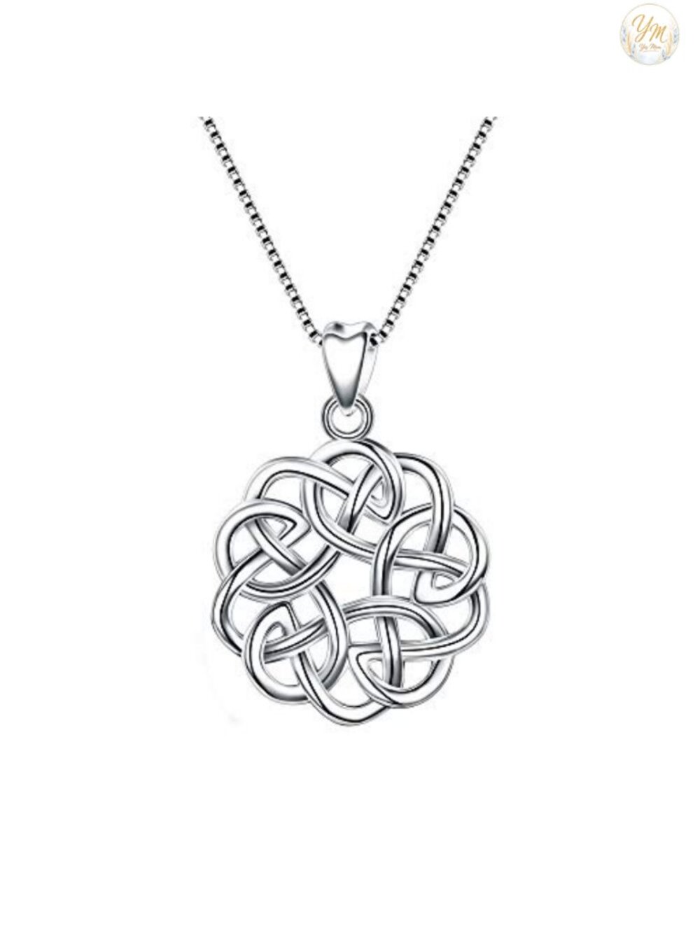 925 Sterling Silver Infinity Love Celtic Knot Pendant Necklace